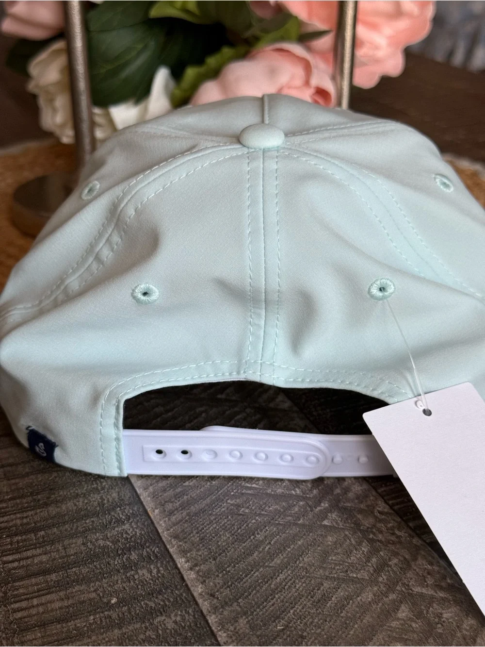 Masters Inspired Swannie Golf Light Mint Kids Hat with Pink Azalea 🌺 Embroidery